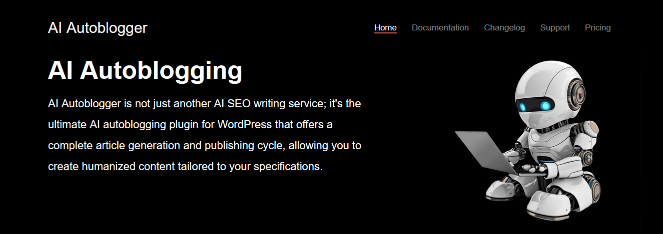AI Autoblogger is not just another AI SEO writing service; it's the ultimate AI autoblogging plugin for WordPress that offers a complete article generation and publishing cycle, allowing you to create humanized content tailored to your specifications