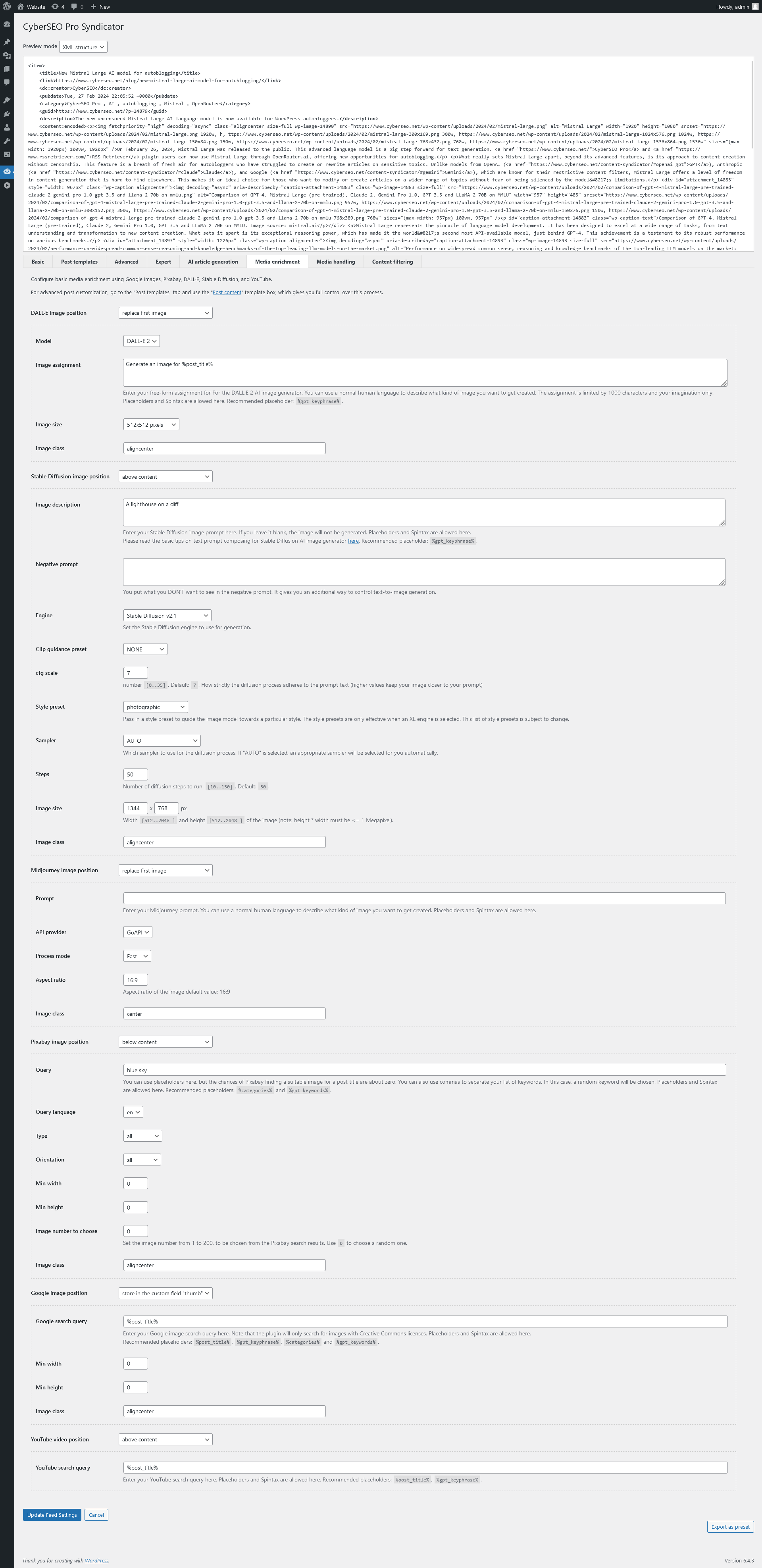 CyberSEO Pro image generation