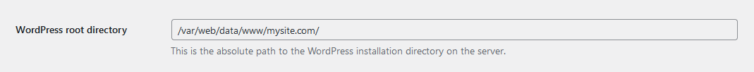 WordPress root directory