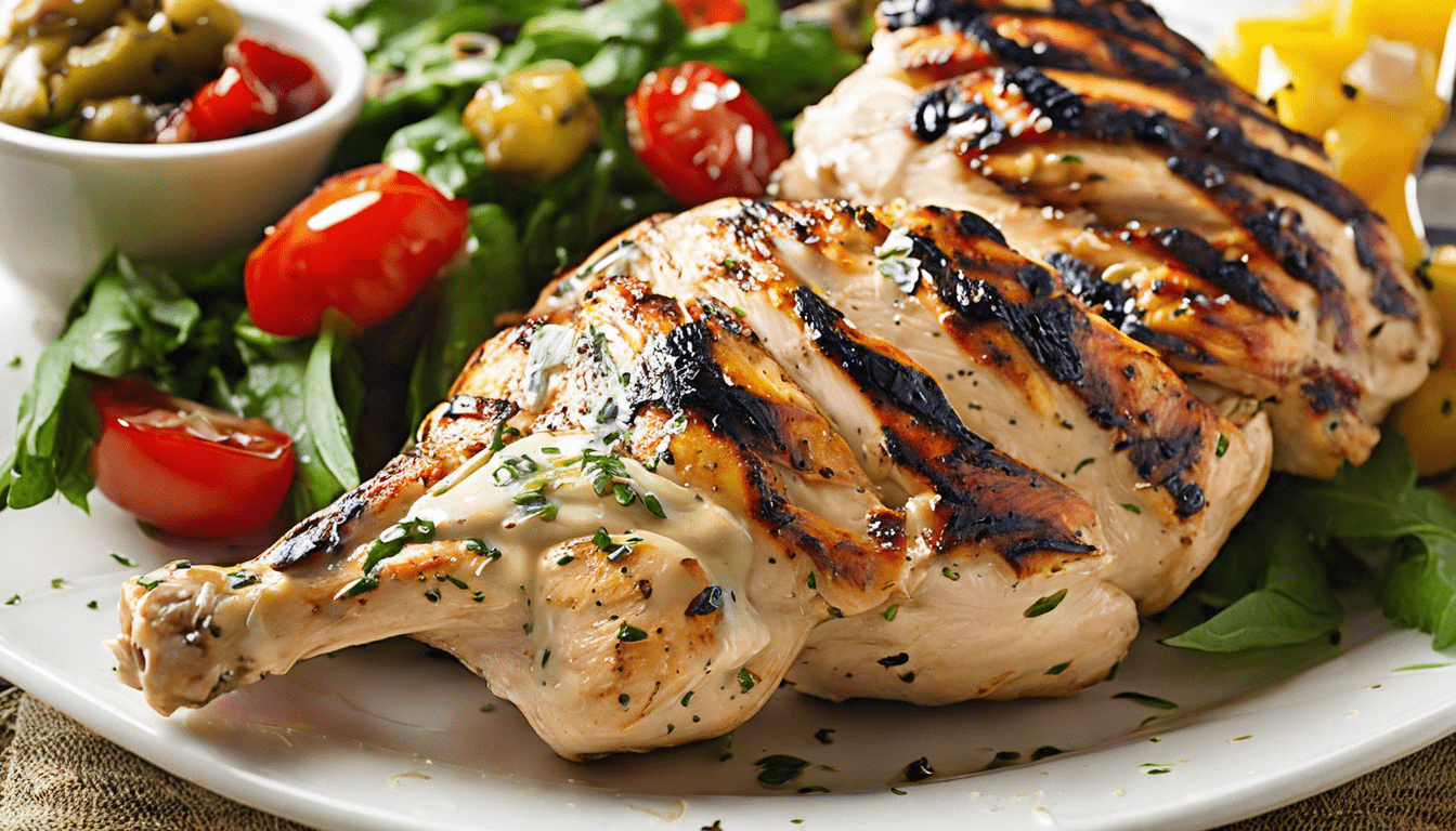 Greek yogurt marinated grilled chicken