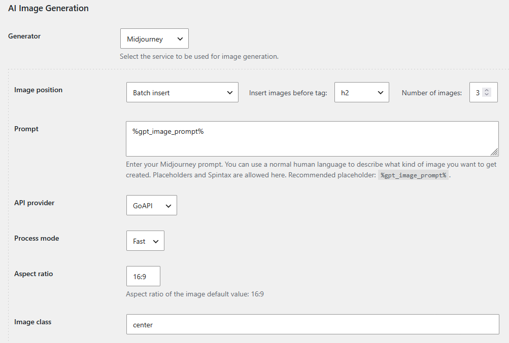 CyberSEO Pro batch image insertion with AI